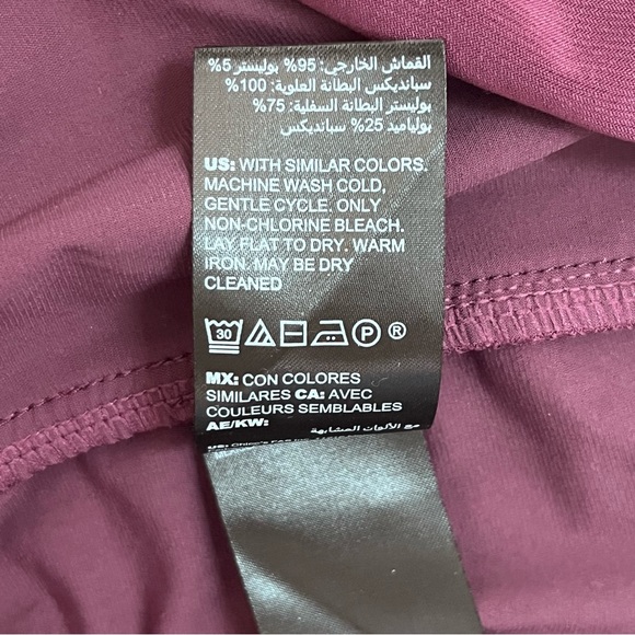 WHBM Instantly Slimming Twist-Detail Sheath Dress Purple Size 4P Petite - Picture 13 of 14